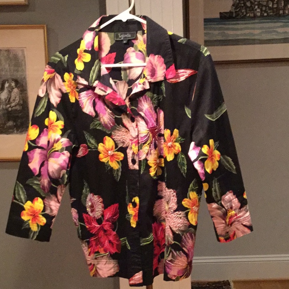Twyla and blu holiday beaded shirt/jacket